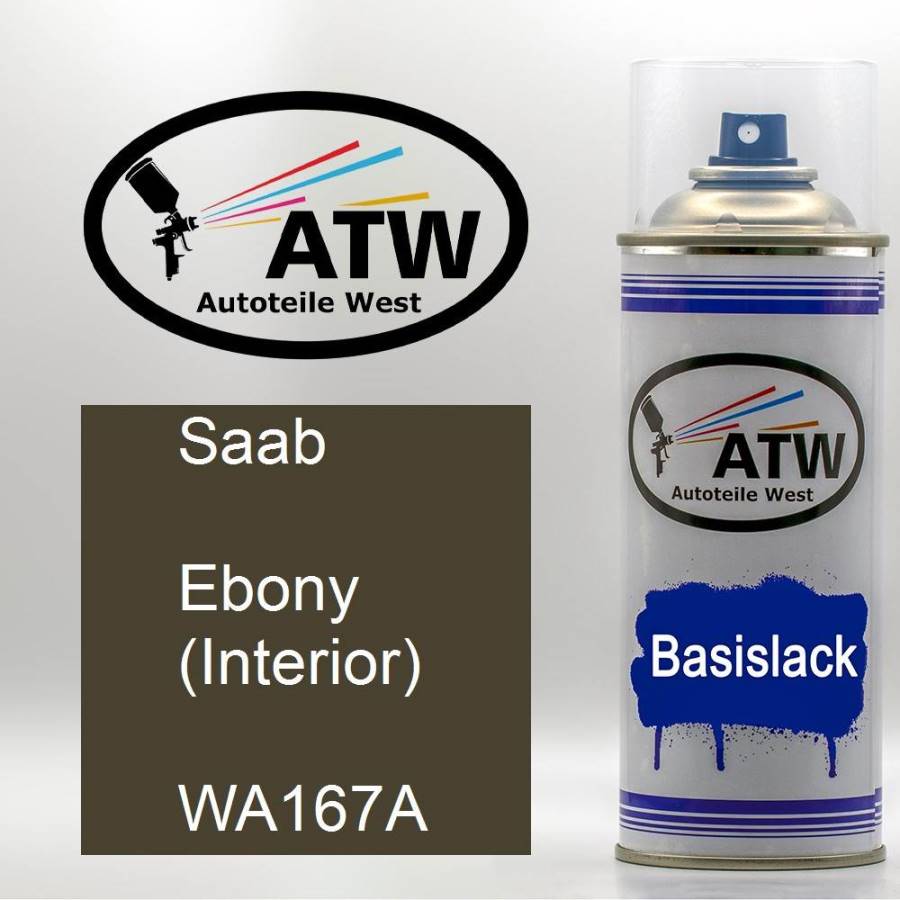 Saab, Ebony (Interior), WA167A: 400ml Sprühdose, von ATW Autoteile West.